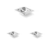 HENDI Couvercle Gastronome, Acier Inoxydable, GN 1/6 (Lot de 3)
