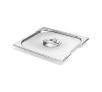 Hendi Couvercle Gastronorm Budget Line inox GN 2/3 354x325 mm encoche de préhension