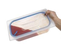 HENDI Couvercle Gastronorme, fermeture hermétique, GN 1/4, Transparent, 265x162mm