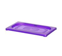 HENDI Couvercle GN 1/4, en polypropylène, convient uniquement aux bacs GN en polypropylène de HENDI, résistance thermique: -40 à 80 °C, lavable au lave-vaisselle, violet