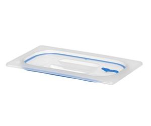 HENDI Couvercles gastronormes à fermeture hermétique - PP - GN 1/4 - Transparent - 265x162 mm