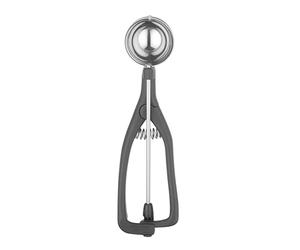 HENDI Cuillère à glace, manche 110mm pour gauchers, 1/40, portionneur à glace, ø45x221mm, noir, acier inoxydable