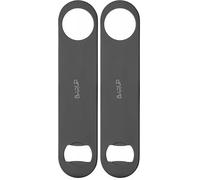 HENDI Décapsuleur plat de bière, BarUp, ouvre-bouteille express de barman, lame de bar, 180x40x(H)2mm, acier inoxydable avec revêtement en poudre noir (Lot de 2)