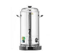 HENDI Distributeur à boissons chaudes, double paroi, pour vin chaud et eau bouillante (pas pour chocolat chaud), ~110°C, protection anti-chauffe à sec,9L, 230V, 2200W, 343x345x(H)517mm, inox
