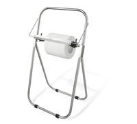HENDI Distributeur d’essuie-mains sur pied, porte-rouleau, dérouleur avec barre dentée, pour rouleaux jusqu’à 43cm de largeur, 540x395x(H)975mm, acier inoxydable
