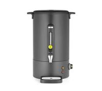 HENDI Distributeur de boissons chaudes 16L, bouilloire à vin chaud avec paroi simple, pour thé, vin chaud, eau, jusqu'à 100°C, 230V, 50/60Hz, 1650W, 357x380x(H)502mm, noir mat, Inox, PP