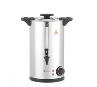 HENDI Distributeur de Boissons Chaudes Électrique, Simple Paroi, Marmite/Bouilloire à Eau et Vin Chaud, 30-100°C, 10L, 220-240V/1500W, 340x315x(H)430mm, Inox