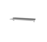 HENDI Etagère murale, étagère de cuisine, soudée, avec 2 supports en acier pour le montage mural, le dosseret de 30mm, charge maximale 25 kg/m², acier inoxydable AISI 430, 1200x300x(H)250mm