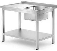 Hendi Evier avec fond et rebord en inox 1000x700x850mm