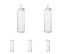 HENDI Flacon distributeur, bouteille à condiments et à sauces, réutilisable, recipient à presser, ketchup, moutarde, huile d'olive, vinaigrettes, mousses, 0,7L, ø70x(H)240mm, transparent, PE, PP