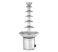 HENDI Fontaine à chocolat 6 niveaux, capacité : jusqu'à 8 kg, 230 V / 300 W, Ø370x(H)840 mm, acier inoxydable