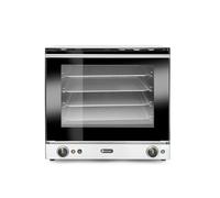 HENDI Four à Convection Professionnel H90S avec Humidification Manuelle, 2670W, incl. 4 Plaques en Aluminium, 2 Ventilateurs, 50-300°C, Porte Double Vitrage, 230V, 595x595x(H)570mm, Inox