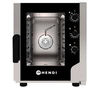 HENDI Four mixte à convection vapeur avec commandes analogiques, 5xGN 2/3, ventilateur à inversion automatique, 5 niveaux de vapeur, 100-270°C, 230V, 3200W, 550x754x(H)662mm, inox