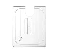 HENDI Couvercle Gastronorme avec découpe pour stick sous vide, GN 1/2, Transparent, 265x325mm