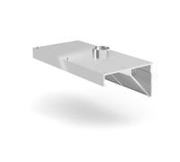 HENDI Hotte aspirante, murale, avec des filtres en inox (lavables au lave-vaisselle), raccord de ventilation: 200 mm, avec éclairage LED, sans ventilateur, 1000 x 700 x (H)450 mm, acier inoxydable