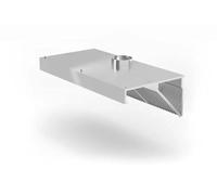 HENDI Hotte aspirante, murale, avec des filtres en inox (lavables au lave-vaisselle), raccord de ventilation: 200 mm, avec éclairage LED, sans ventilateur, 1200 x 700 x (H)450 mm, acier inoxydable