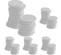 HENDI Jetons, 100 pièces, impression des symboles de l'euro, réutilisables, ø25mm, plastique ABS, blanc (Lot de 5)