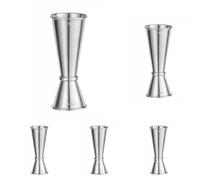 HENDI Jigger double 25/50ml, BarUp, mesure de bar, doseur à cocktail, barman, bar, boissons, cocktails, ø44x(H)110mm, acier inoxydable (Lot de 5)