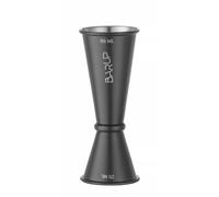 HENDI Jigger double 25/50ml, BarUp, mesure de bar, doseur à cocktail, barman, bar, boissons, cocktails, ø44x(H)110mm, acier inoxydable avec revêtement en poudre noir