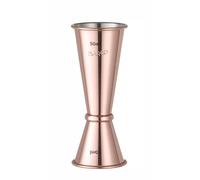 HENDI Jigger double 30/50ml, BarUp, mesure de bar, doseur à cocktail, barman, bar, boissons, cocktails, ø45x(H)114mm, acier inoxydable plaqué cuivre