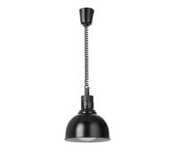 HENDI Lampe chauffante dôme réglable avec lampe infrarouge Noir | Pour garder au chaud les aliments, pont thermique, chauffe-plats, culot E27, 230 V/250 W, diamètre 250 x (H) 207 mm