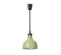 HENDI Lampe chauffante dôme réglable avec lampe infrarouge verte | Pour garder au chaud les aliments, pont thermique, chauffe-plats, culot E27, 230 V/250 W, diamètre 250 x (H) 207 mm