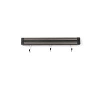 HENDI Lot de 36 barres magnétiques pour couteaux avec crochet, barre magnétique en polypropylène, 3 crochets, 2 bandes magnétiques, 340 mm