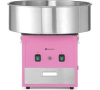 HENDI Machine à barbe à papa électrique, 220-240V, 50/60Hz, 1200W, 11kg, IPX3, ø520x(H)503mm, rose, acier inoxydable