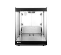 HENDI Machine à Nachos, Chauffe-nachos, Vitrine Chauffante pour nachos, tortillas, popcorn, 230V, 500W, 400x344x(H)525mm, inox 18/0, verre trempé fumé, noir