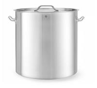 HENDI Marmite avec couvercle, grande capacité: 98L, faitout, convient à toutes les sources de chaleur, lavable au lave-vaisselle, ø500x(H)500mm, inox