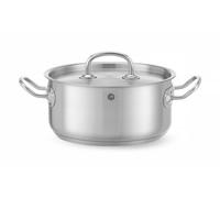 Hendi Marmite basse – couvercle à trous vapeur – compatible toutes sources – inox 2,9 L Ø200×H95 mm