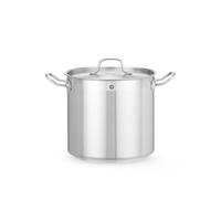 HENDI Marmite, haute, couvercle avec trous de vapeur, pot de cuisson, casserole, braisière, faitout, convient à toutes les sources de chaleur, lavable au lave-vaisselle, 10L, ø240x(H)220mm, inox
