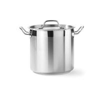 HENDI Marmite, haute, couvercle avec trous de vapeur, pot de cuisson, casserole, braisière, faitout, convient à toutes les sources de chaleur, lavable au lave-vaisselle, 6L, ø200x(H)190mm, inox