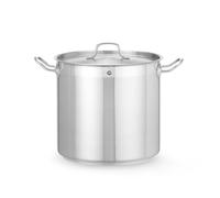 HENDI Marmite, haute, couvercle avec trous de vapeur, pot de cuisson, casserole, braisière, faitout, convient à toutes les sources de chaleur, lavable au lave-vaisselle, 16L, ø280x(H)260mm, inox