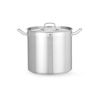 Hendi Marmite haute inox 24 L – couvercle à vapeur – pour toutes sources de chaleur – lave-vaisselle