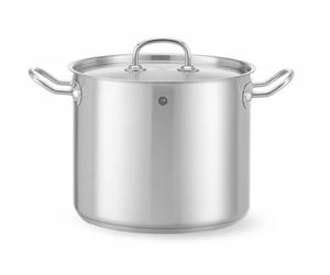 HENDI Marmite, haute, couvercle avec trous de vapeur, pot de cuisson, casserole, braisière, faitout, convient à toutes les sources de chaleur, lavable au lave-vaisselle, 9L, ø240x(H)200mm, inox