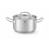 HENDI Marmite, médiane, couvercle avec trous de vapeur, pot de cuisson, casserole, braisière, faitout, convient à toutes les sources de chaleur, lavable au lave-vaisselle, 9.5L, ø280x(H)155mm, inox