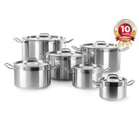 HENDI Marmite, moyenne - avec couvercle, Profi Line, 4L, ⌀200x(H)130mm