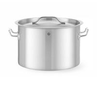 HENDI Marmite moyenne professionnelle, braisière avec couvercle perforé et poignées isolantes, compatible induction et gaz, 14 L, ø300x(H)200mm, acier inoxydable