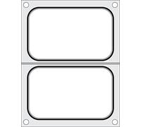 HENDI Matrice de scellage pour HENDI Scelleuse manuelle 976722, Joint en silicone noir, 2x recipiente 178x113 mm, aluminium