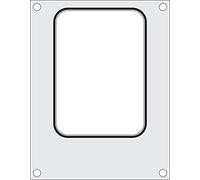 HENDI Matrice de scellage pour HENDI Scelleuse manuelle 976722, Joint en silicone noir, récipient 187x137 mm, aluminium