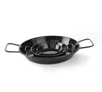 HENDI Mini Poêle émaillée à paella, ⌀100x(H) 20mm | Acier au carbone émaillé, fond ⌀82mm, 2 poignées, jusqu’à 250°C, compatible lave-vaisselle