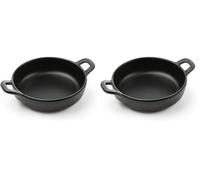 HENDI Mini récipient pour présenter et servir la nourriture, en forme de casserole, faitout, plateau de service, ne convient pas aux fours et aux fours à micro-ondes, 150x115x(H) 37mm, mélamine, noir