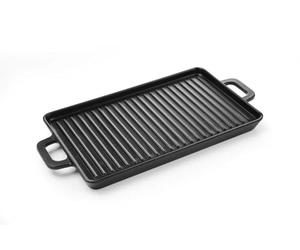 HENDI Mini récipient pour présenter et servir la nourriture, en forme de plaque à griller, plateau de service, ne convient pas aux fours et aux fours à micro-ondes, 320x162x(H)20mm, mélamine, noir