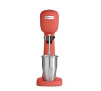 HENDI Mixeur Professionnel de Boissons, Aérateur de Boissons Légères, Frappés, Cappuccinos Glacés, 2 Gobelets et 4 Agitateurs Inclus, 230V/400W, 170x196x(H)490mm, Rouge