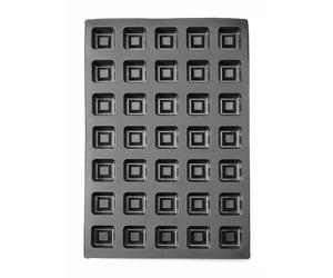 HENDI Moule en silicone, carré, antiadhésif, pour la cuisson, la congélation et les monoportions: -30 à 230°C, 35 carrés 5,5x5,5cm, pour chocolat, gelée et desserts glacés, 570x375x(h)25mm