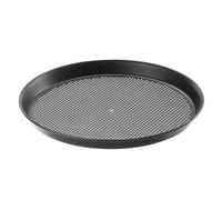 HENDI Moules à pizza, plateaux de four à pizza, ronds, perforées, idéaux pour une cuisson uniforme des pizzas, ø260x(H)25 mm, acier au carbone recouvert d'oxyde de fer