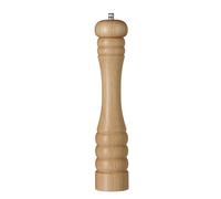 HENDI Moulin à Poivre avec Mécanisme de Broyage (Fraises) en Acier Inoxydable, Manuel et Réglable avec un Bouton, 60X(H)315 mm, Bois Clair