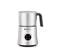HENDI Mousseur à lait électrique 4 fonctions 300-500 ml | Pour mousser et chauffer le lait, voyant lumineux, pichet à lait amovible, 178 x 143 x (H) 220 mm, acier inoxydable, POM