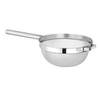 HENDI Passoire à soupes et bouillons, tamis de cuisine à mailles fines avec poignée et anse de support supplémentaire, 535x260x(H)111mm, acier inoxydable
